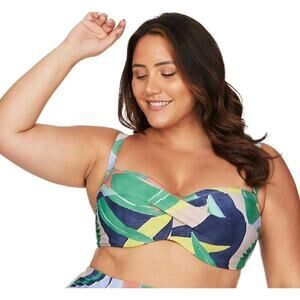 🔴Artesands L'Avana Multi‎ Botticelli Bandeau Bikini Top size US 14